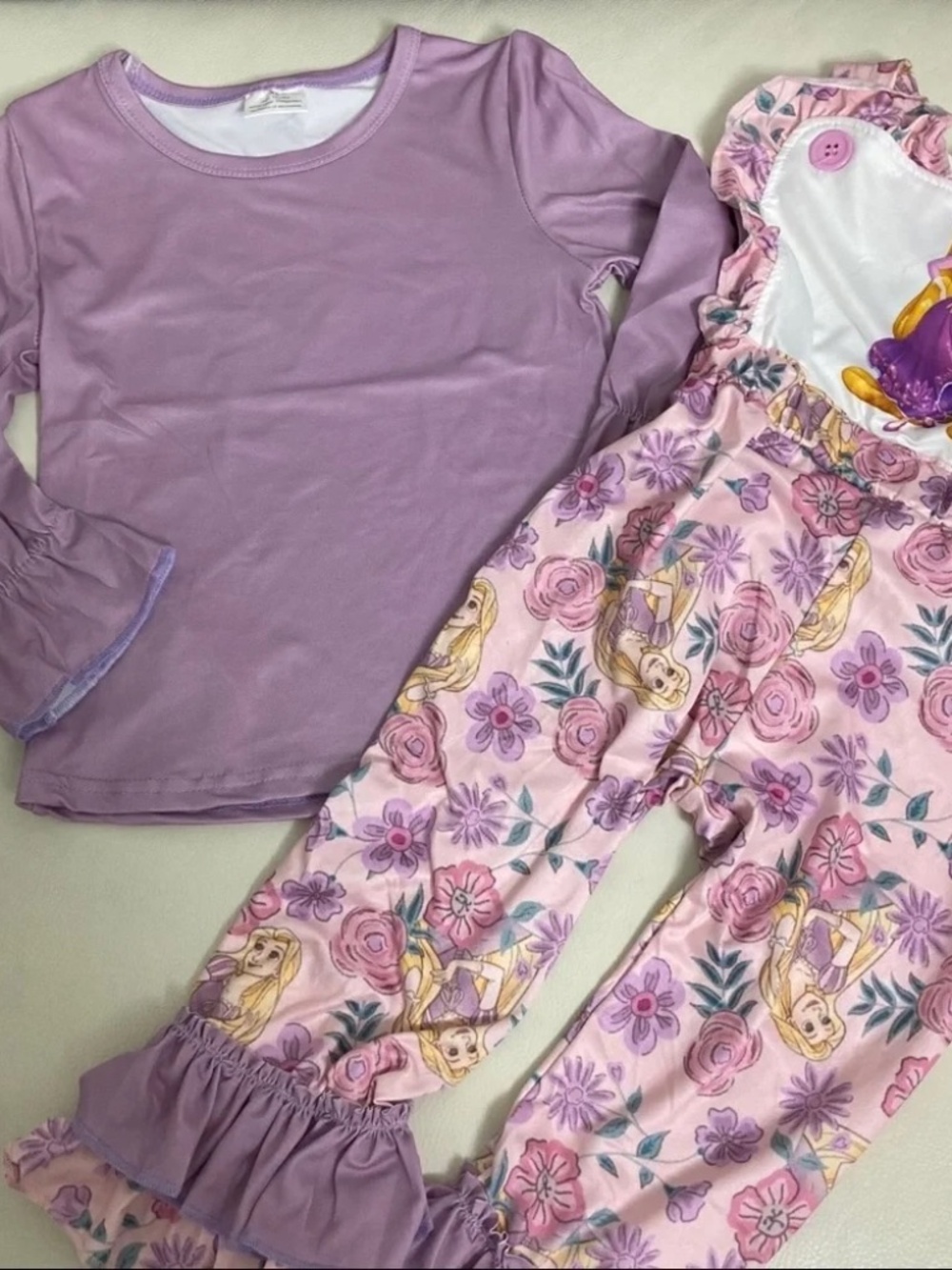 Boutique Rapunzel Romper long ruffle sleeve set - Picture 6 of 6